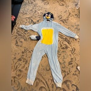 Men's Blue and Yellow Bandit Character Onesie